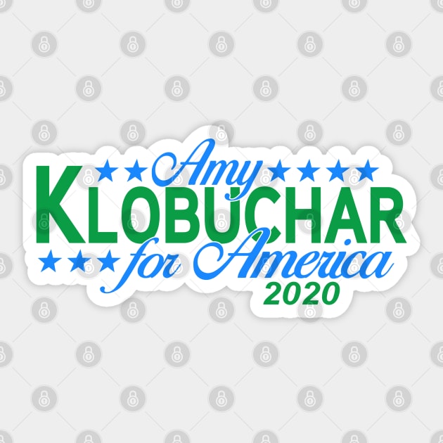 Amy for America Amy Klobuchar for President 2020 Sticker by TeeCreations